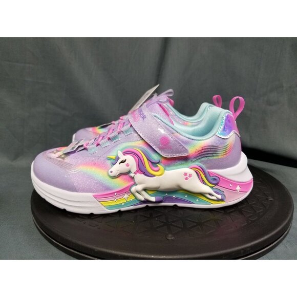 Skechers Unicorn Chaser Girls Pink White Size 3 Brand New In Box !! - Picture 5 of 12